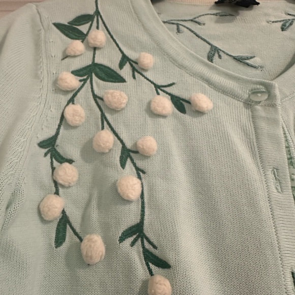 Talbots embroidered cardigan - Picture 3 of 8